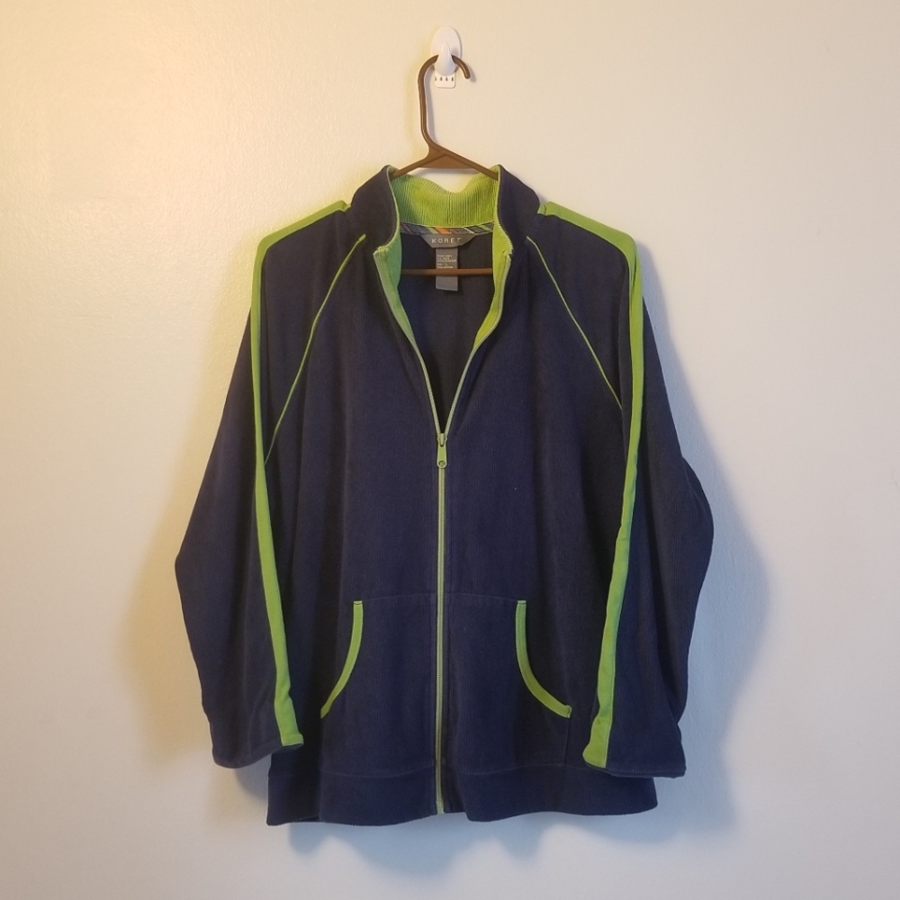 Y2K Corduroy Track Sweater